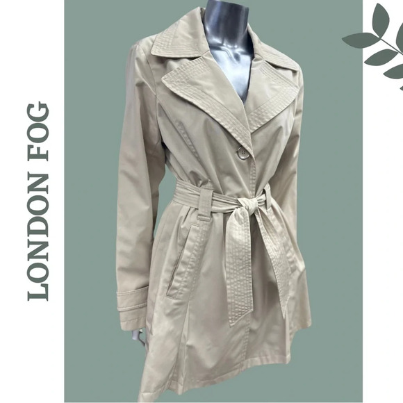 Vintage Y2K London Fog Trench Coat
Tan  Single Breasted Waist Tie Size
Medium - Picture 3 of 13